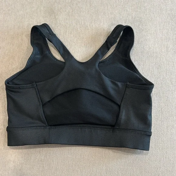 Nike Women’s Sport Bra Padded Dri-Fit Black Medium Workout Gym Active - Picture 2 of 5